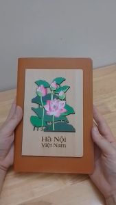 Sổ Tay Thủ Công Bìa Da mềm Ảnh gỗ Khổ A5 làm quà tặng viết nhật kí sổ ghi chép ghi chú những kế hoạch làm quà tặng cho phái nữ