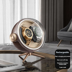 BLUETIDE【Recharges】watch winder box automatic 1/2 Slot Luxury watches storage box With Quiet Motor Watch shaker