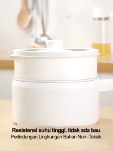 PANCI LISTRIK 3 IN 1 UKURAN 1.5 L CERAMIC / ALAT MASAK KUKUS GORENG KERAMIK / PANCI MULTIFUNGSI ALA JEPANG / PANCI ELEKTRIK GORENG ATAU REBUS SHOPTILLDROPSS88