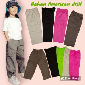 CELANA CARGO ANAK BAHAN AMERICAN DRILL 1-6 TAHUN