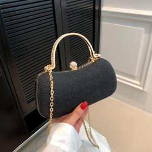 Elegant Small Square Handbag Womens Clutch Shoulder Crossbody Bag for Dinner Party Evening Gown Chain Strap Versatile Bag