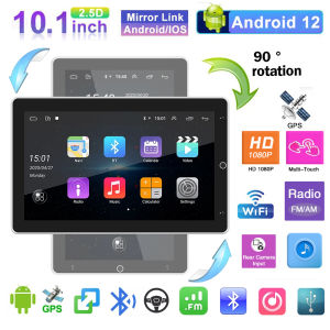 4GRam+32G Rom Android 12 car player navigation video multimedia 10.1" rotating Screen Universal 2din Head Unit