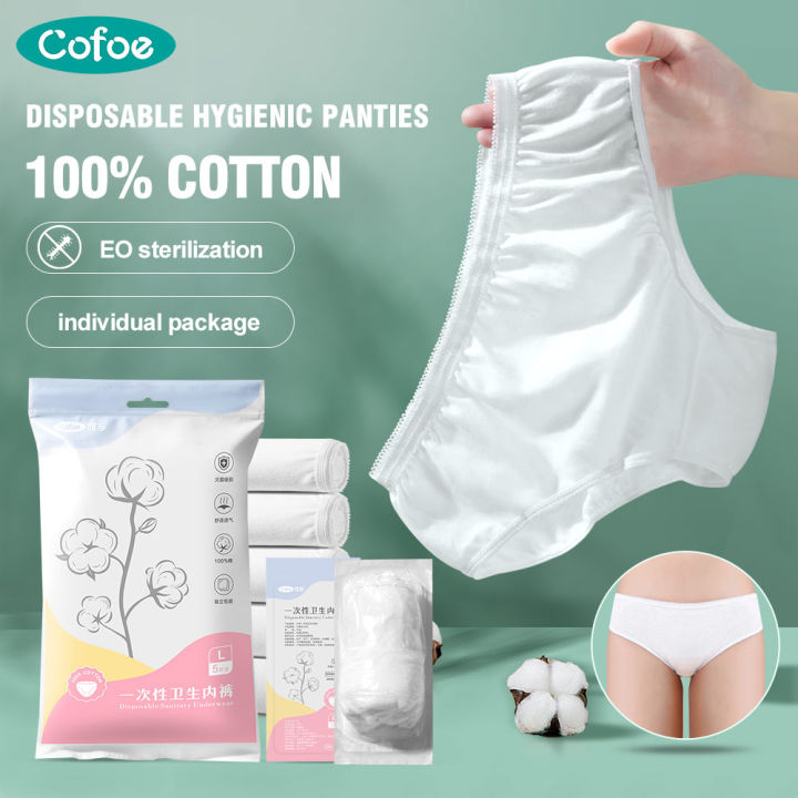 Yosoo 4PCS Disposable Underpants, Breathable Cotton Maternity