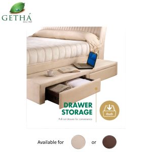 Getha 3 in 1 Bedframe ( Bedframe + 3 Pullout + 2 Drawers)