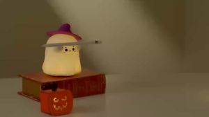 Led Night Light Portable Rechargeable Table Lamp Halloween Touch Silicone Table Lamp Mushroom Pumpkin Gifts Bedroom Nightlight