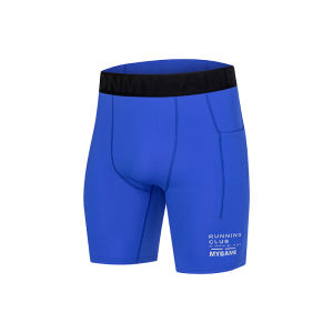 High Elasticity Running Trousers Mens Five-Quarter Tight Fit Compression Fitness Training Shorts Breathable Nylon Sports Wear