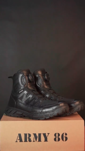 Army 86 Sepatu PDL TNI POLRI tali putar lacing sytem tactical kulit sapi kordura anti air Ranger 6