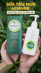 Sữa tắm Acniver hỗ trợ làm sạch da mụn lưng sáng da dịu nhẹ thiên nhiên an toàn chai 210ml
