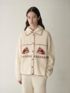 INSIS FEMME | Festive Collection Australian Merino Wool and Pony Hair Knit Cardigan