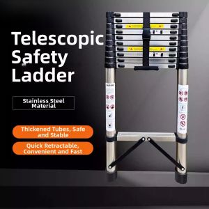 Adjustable Portable Indoor Stainless Steel Ladder