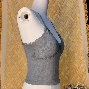 Ninabobo BR097 Tanktop Bra Renda Wanita Spaghetti Strap Crop Top V-Neck Slim Fit Kamisol Korea