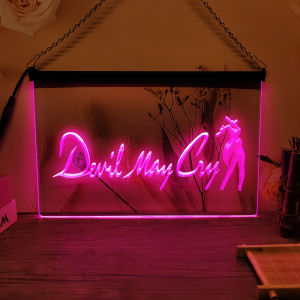 Devil May Cry-3D Carving LED Neon Sign Wall Art for HomeRoomBedroomOfficeFarmhouse Decor