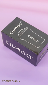 CIVAGO(13oz)Ly Gốm Ceramic Liner Stainless Steel Coffee Mug Với Nắp Vacuum Flask Giữ Nhiệt Và Giữ Lạnh