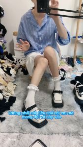 Vớ chân nữ loilta cổ trung họa tiết dễ thương tất nữ cổ lửng chất liệu sợi polyester mềm mịn thoáng mát - HOT-1802