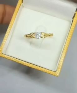 🗨แหวนเพชรรัสเซียแท้เกรดสวยส่งออกชุบทองคำแท้18k #ทองเหมือนจริง#ตรงปกของจริง