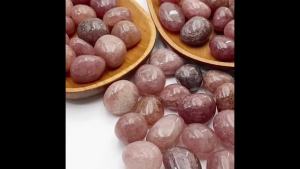 5PCS 10-30mm Strawberry Quartz Tumbled StoneJewelry Making And Decor StoneFamily And Friend GiftDIY DecorCourtyard Decor