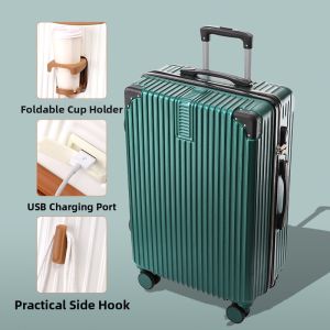 ROMADA | Silent Rotating Wheeled Large Capacity Lockable Suitcase 24 inch