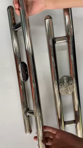 Bajaj RE Side Mudguard Bumper 1" Pipe Stainless Steel - Set of 2pcs.