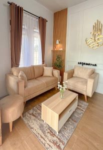sofa minimalis modern warna cokelat