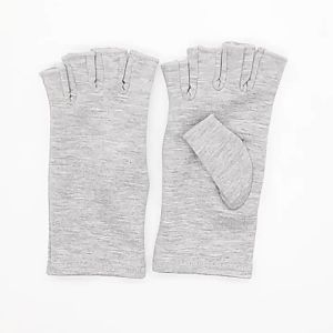 Premium Bamboo Arthritis Gloves 1Pair Compressive Fingerless Design Breathable Fabric for Women Men Pain Relief