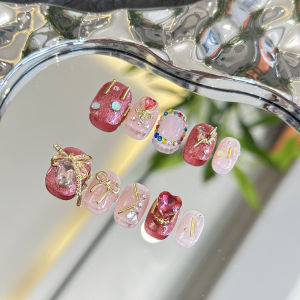 Luxurious DW Nail False Nails Handmade Wearable White Gloves Effect Nail Art Beauty Tools from Mainland China Normal Size