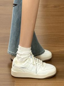 Deerway | Breathable Mesh White Board Shoes for Women