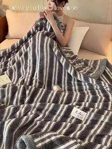 BMZAR Fleece Blanket Thickened Microfiber Polyester Reversible Design Winter Single Dormitory Warm Soft Waterproof