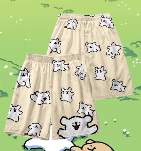 Casual Dog Shorts for Men and Women Couple Home Five-Point Pants Summer Thin Section Wide Loose Large Size Beach Pants