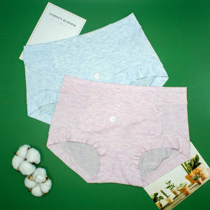 Daisi Girls Underwear Modal Mid-Waist Large Size Warm Belly Ultra Soft Comfortable Simple Seamless Wrap Bottom Panties