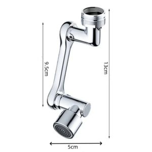 1080° Rotation Faucet Extender Sprayer Head 2 Mode ABS Plastic Splash Proof Kitchen Bathroom Tap Water Saving Aerator Nozzle