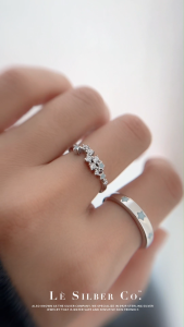 Le Silber Co.S925 - Luminous Love Couple Rings Cincin Pasangan Perak (2pcs)