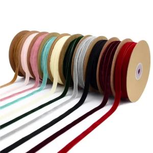 1Roll 20M 10mm Bows for Crafts Wedding Decoration Gift Wrapping Velvet Ribbon Spool Single Face Ribbon Christmas Decoration