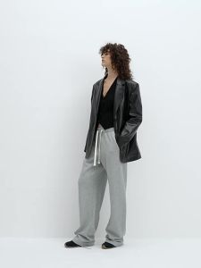MO&Co. | Notch Collar Padded Loose H-shaped Blazer