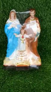 Tượng Công giáo Thánh Gia Thất ( Gia Đình Thánh Gia) 32cm màu xanh trắng nâu chất liệu composite trang trí bàn thờ công giáo