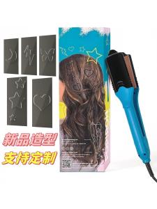 Creative 3D Pattern Hair Curler Star Heart Multi-Function Hair Straightener And Curler Iron for Dry Hair Home Personal Care Tool