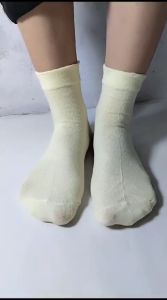 GU Kaos Kaki Panjang Motif Import Murah Motif Polos Pria Wanita Diatas Mata Kaki Kaos Kaki Panjang Office Sport Fashion Olahraga KK-07