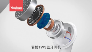 YOOBAO YB-502 TWS Bluetooth Earphone with Charging Case V5.0