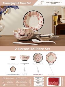 Antique Style Glazed Under Decorative Tableware Set Dishes
