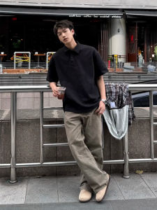 Áo Thun Polo Nam Màu Trơn Đơn Giản Thời Trang Mùa Hè Cá Tính Sáng Tạo Đa Năng Áo Thun Cotton Co Giãn Thoáng Khí Thoải Mái