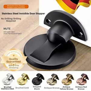 Invisible No-drill Silent Rustproof Magnetic Floor Door Stop