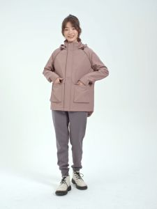 GIORDANO Women Jackets Polar Fleece-Lined Hooded Windbreakers Raglan Sleeve Flap Pockets Loose Windproof Casual Jackets 13372783