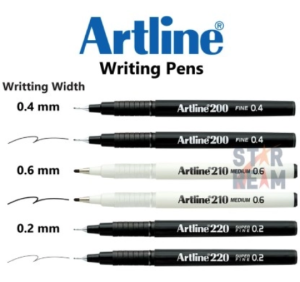 Artline Sign/ Writing/ Drawing Pen 200/210/220 (0.2/0.4/0.6mm) Fine Point