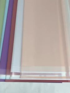 20 Lembar Kertas Bunga Cellophane Transparan Line Color Paper Flower Wrapping Paper Kertas Buket Bunga KB6110