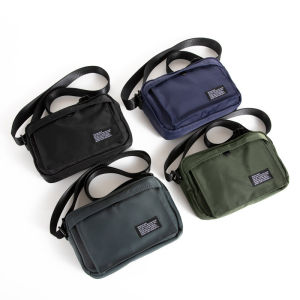 Casual Japanese Style Oxford Cloth Crossbody Bag for Men Trendy Streetwear Single Shoulder Bag with Zipper Closure