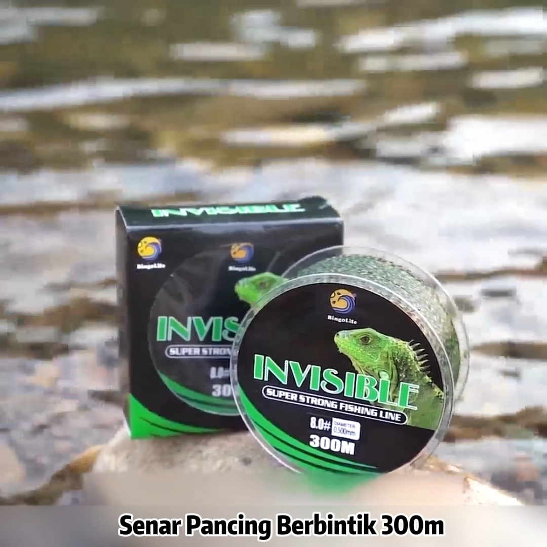 Bingolife Senar Pancing Nilon Hijau 300m Senar Pancing Tak Terlihat Ketegangan Yang Kuat Lembut tahan Aus Halus
