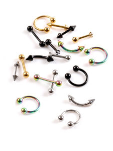 10 ชิ้น/ล็อตออกแบบ Punk สไตล์เล็บชิ้นส่วนเจาะ Studs โลหะ Curve Arrow Rivet ตกแต่งเล็บอุปกรณ์เสริมเล็บ Charms