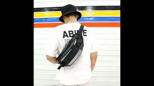 Tas Pinggang Travel Olahraga Pria Tahan Air & Tas Sabuk Uang Paspor Baru Ritsleting Reflektif