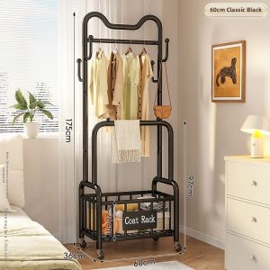 HAOMEIJIA | Freestanding Coat Rack for Bedroom Easy to Move and Store Clothes Hanger