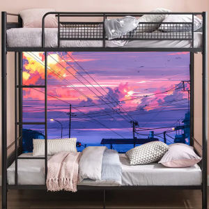 Sunset Background Wall Decorative Wall Stickers Ins Self-Adhesive Internet Celebrity Wallpaper Dormitory Room Waterproof Paste Drawing Paper Wall Poster