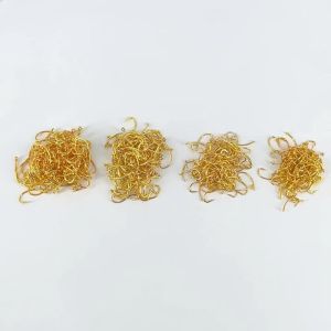 Bimoo 50pcs 100pcs #10 #12 #14 #16 Golden Curved Nymph Fly Tying Hook Scud Shrimp Pupae Larvae Caddis Emerges Trout Fishing Lure